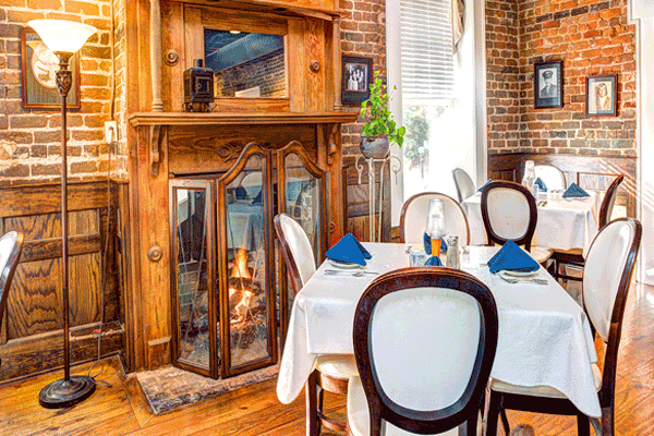 Calhoun Corners Restaurant Interior Fireplace